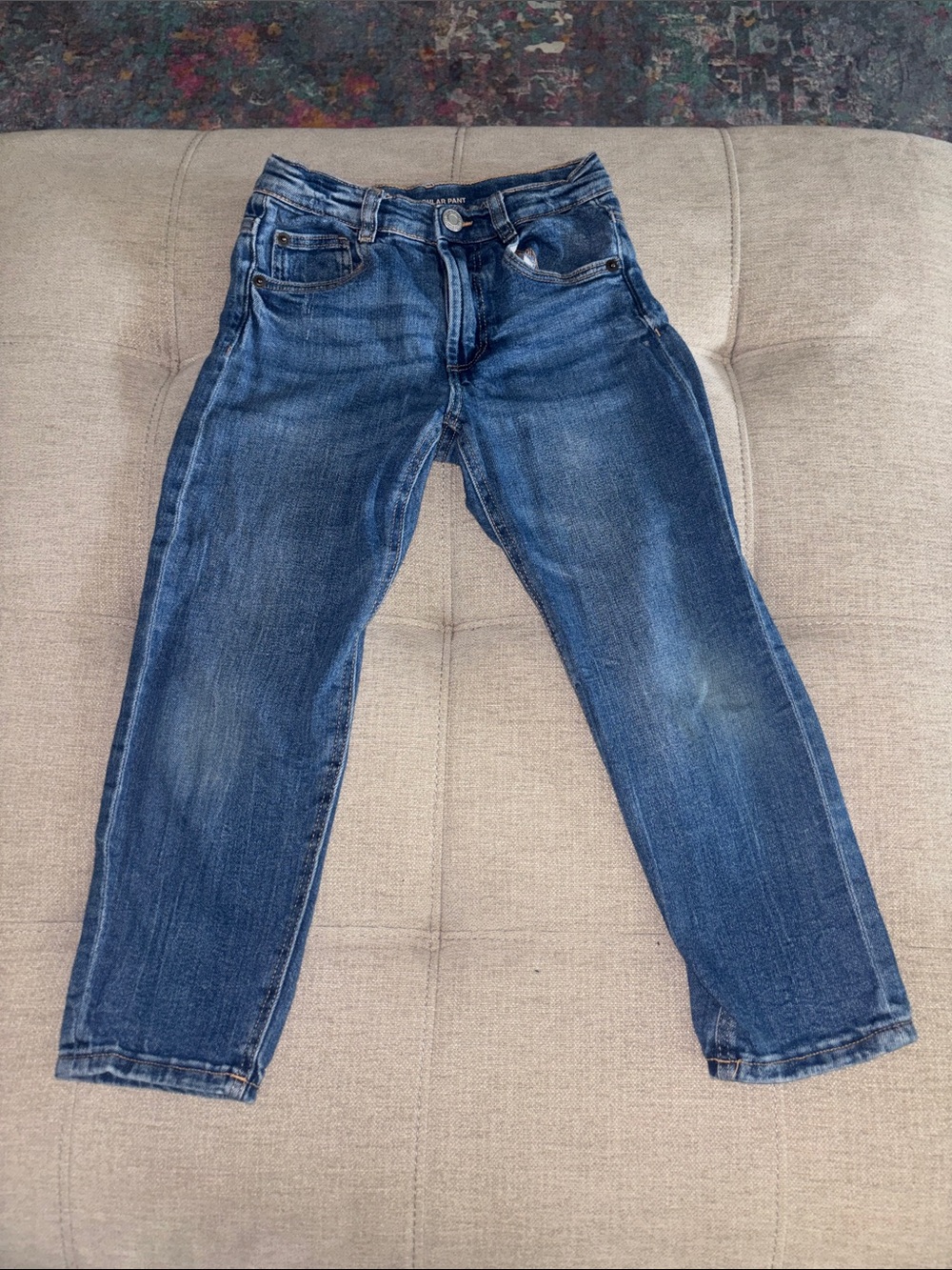Zara Men's Dark Blue Relaxed Jeans